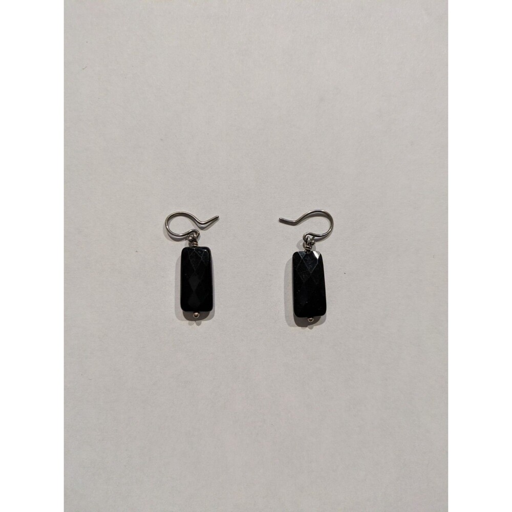 Chan Luu Onyx Sterling Silver Semiprecious Earrings Drop